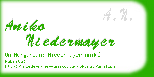 aniko niedermayer business card