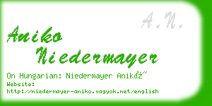 aniko niedermayer business card